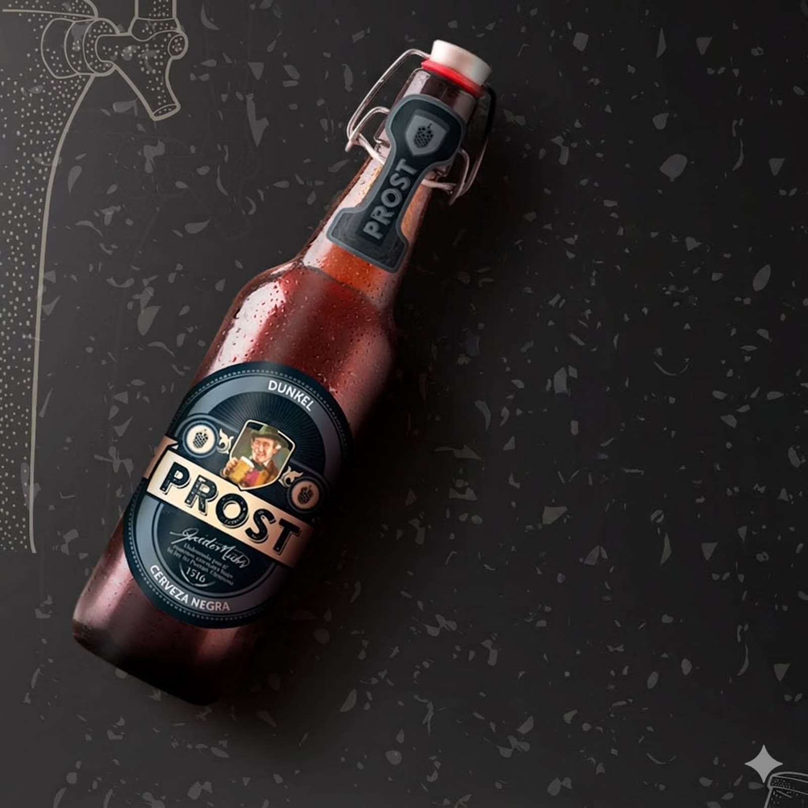 Prost en la mesa
